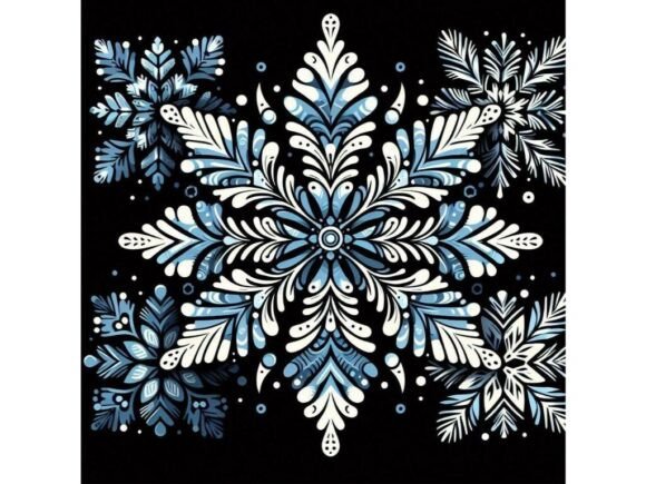 Acrylic Snowflakes: Premium Illustrations