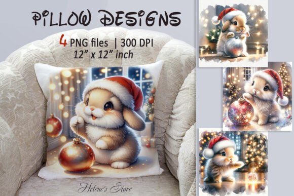 Christmas Animals Pillow Case Illustrations Review