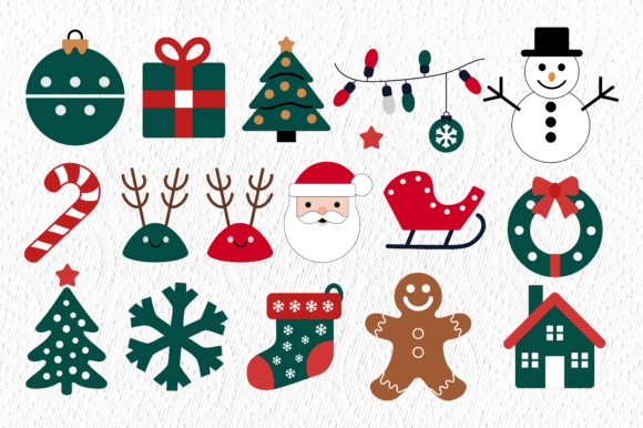 Christmas Elements Vector Illustration for Crafters