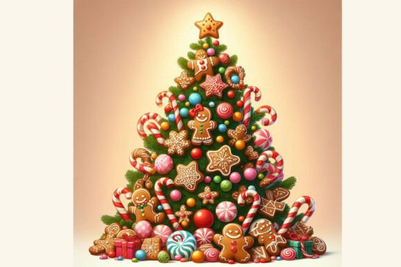 Christmas Tree Made of Candies Illustrations Review
