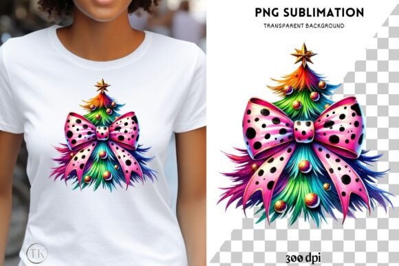 Coquette Christmas Tree PNG: Aesthetic Illustrations