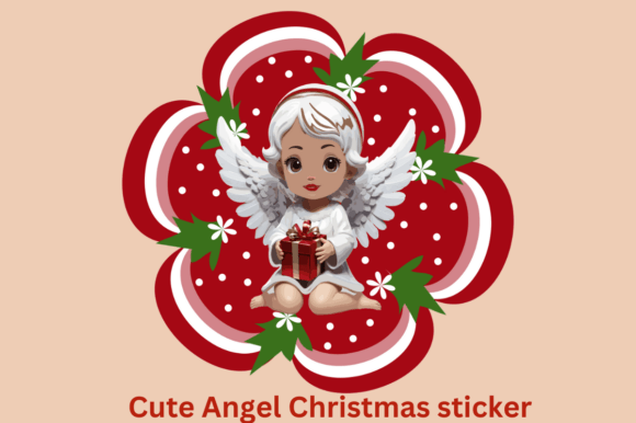 Cute Angel Christmas Vector Sticker Review