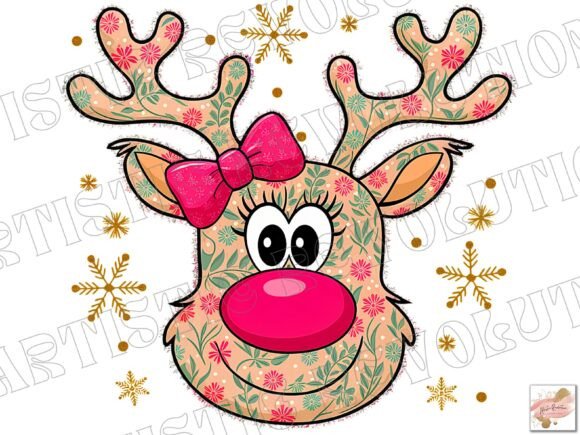 Cute Coquette Floral Christmas Reindeer: A Designer’s Review