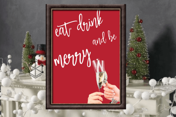 Dark Red Christmas Art & Illustrations Review