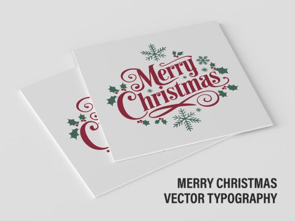 Merry Christmas Vector Typography V2 10: Illustrations