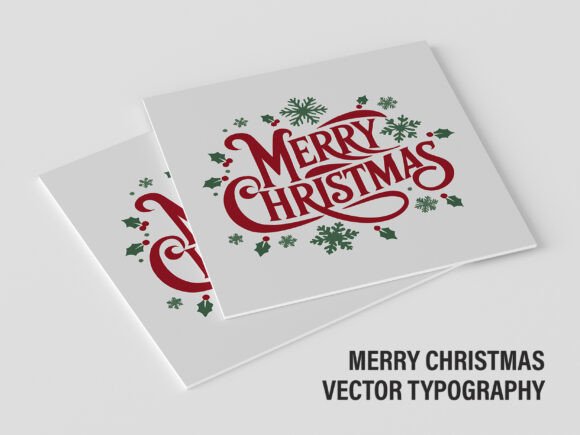 Merry Christmas Vector Typography V2 11: Illustrations Review