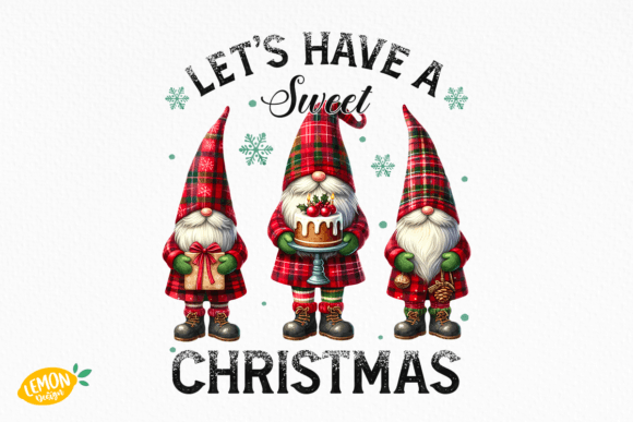 Plaid Christmas Gnomies PNG: Festive Illustrations