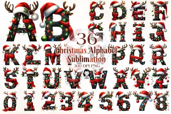 Review: Christmas Alphabet Sublimation Bundle Illustrations