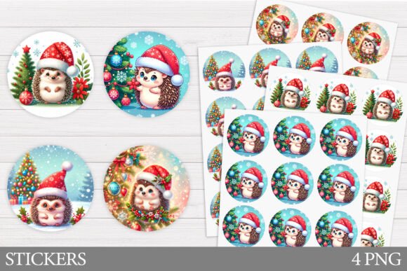 Review: Christmas Hedgehog Sticker Printable Illustrations
