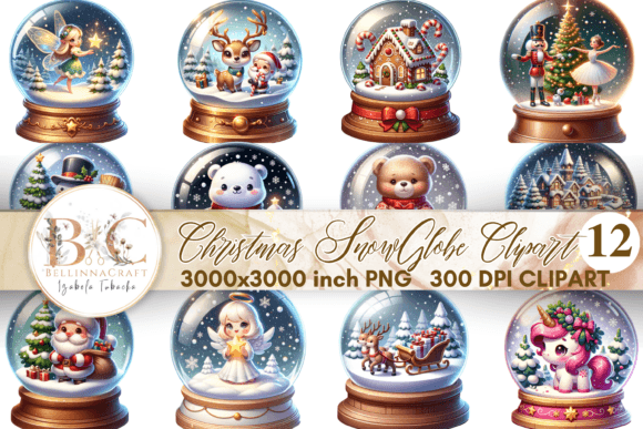 Review: Christmas SnowGlobe Clipart Bundle Illustrations