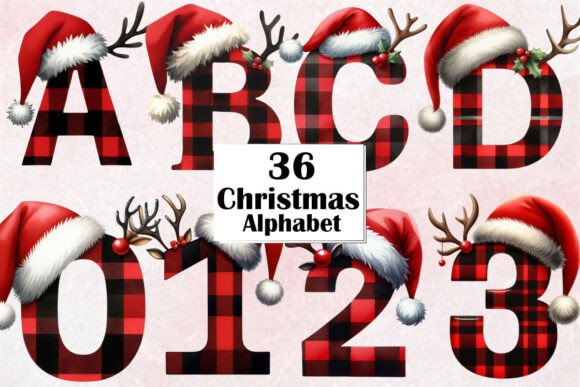 Reviewing Christmas Alphabet Clipart Bundle Illustrations