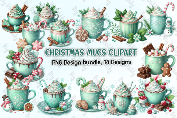 Reviewing Christmas Mugs Clipart PNG for Branding