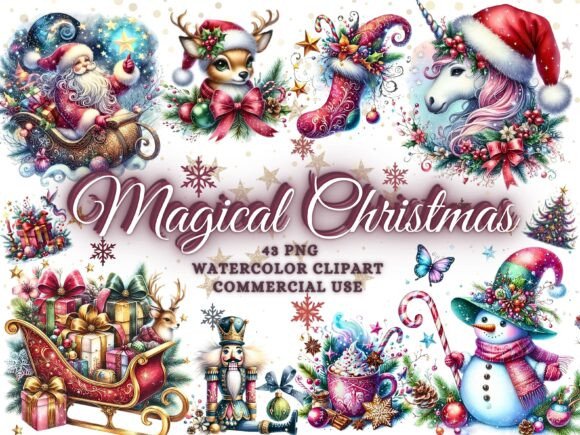 Reviewing Magical Fairytale Christmas Clipart PNG Illustrations