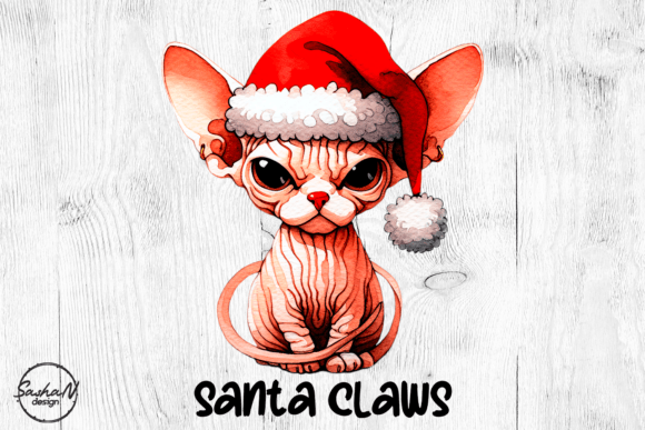 Santa Claws Cat Png: Festive Illustrations for Crafters